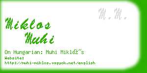 miklos muhi business card